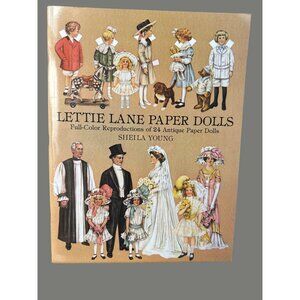 Lettie‎ Lane Paper Dolls Book Sheila Young  24 Full-Color Reproductions Antique
